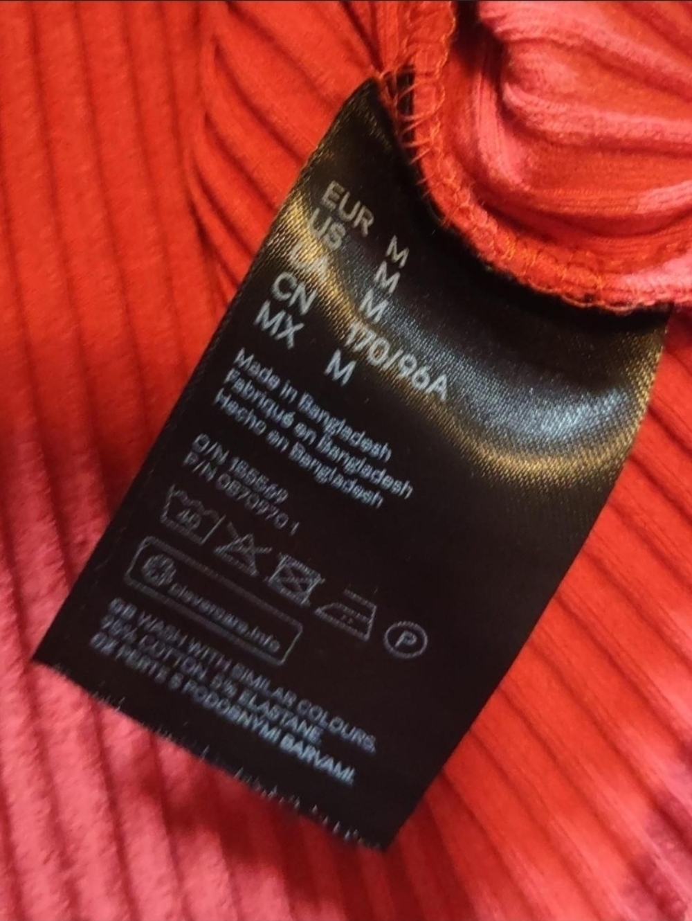 H&M Red Ribbed Square-Neck Midi Dress - Picture 4 of 4